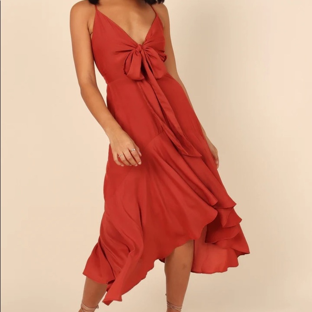 Petal and Pup Mariana High Low Dress Rust